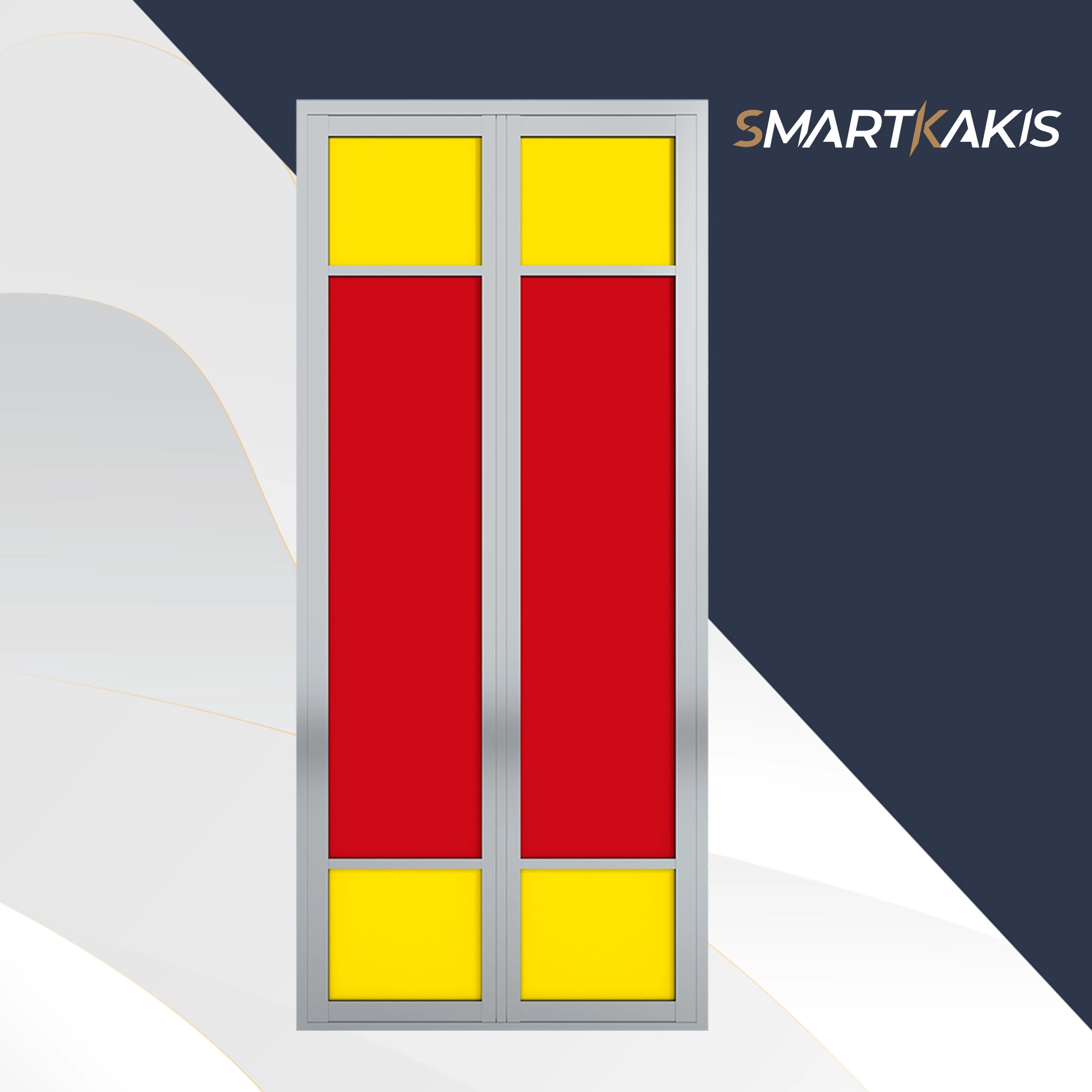 Aluminum Frame Bi-Fold Toilet Door | SK-109 - Image 7