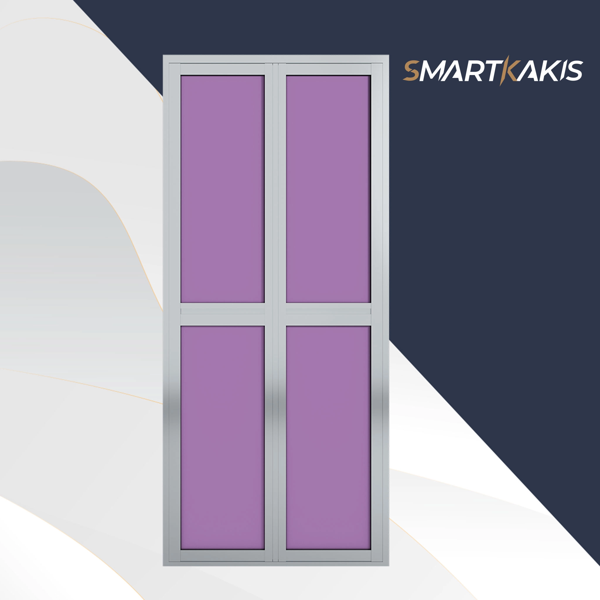 Aluminum Frame Bi-Fold Toilet Door | SK-101 - Image 6