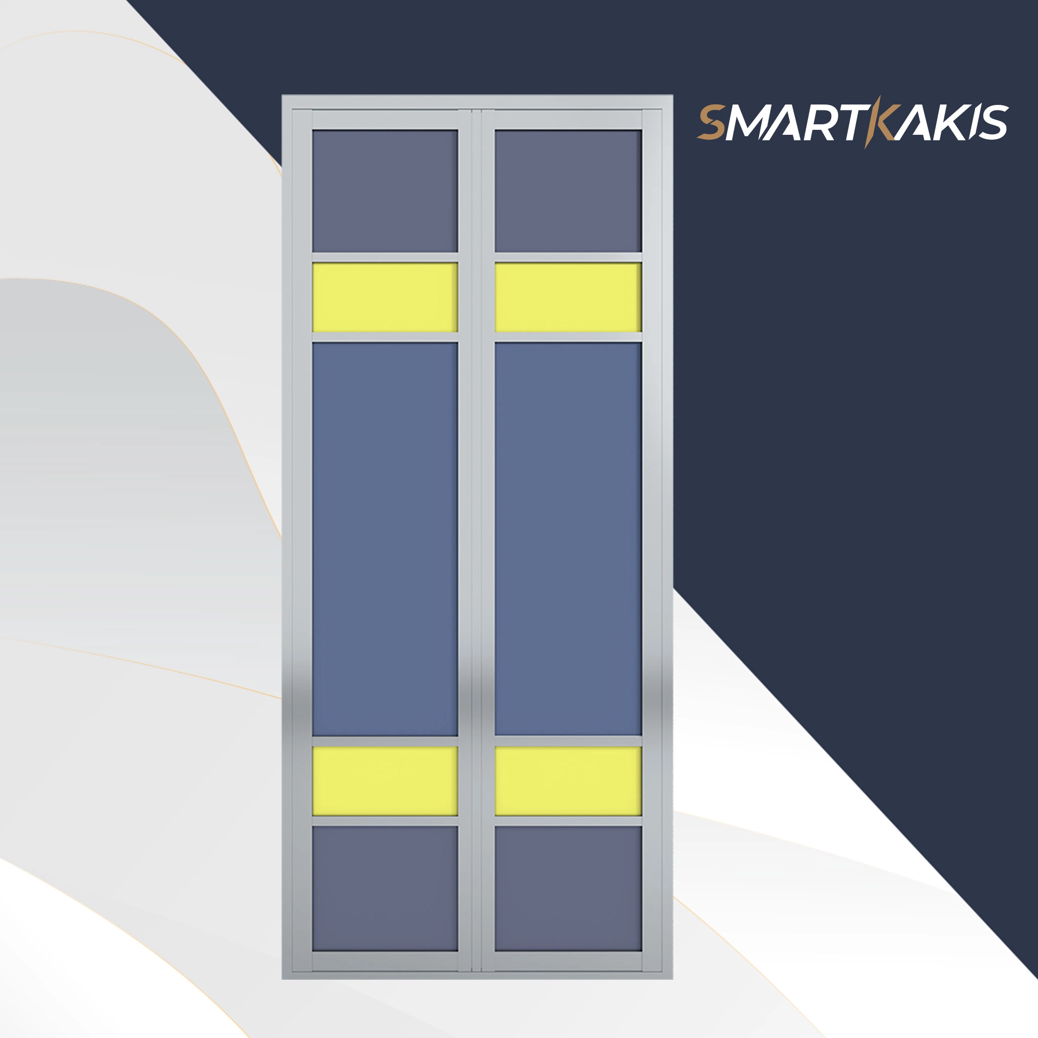Aluminum Frame Bi-Fold Toilet Door | SK-109 - Image 8