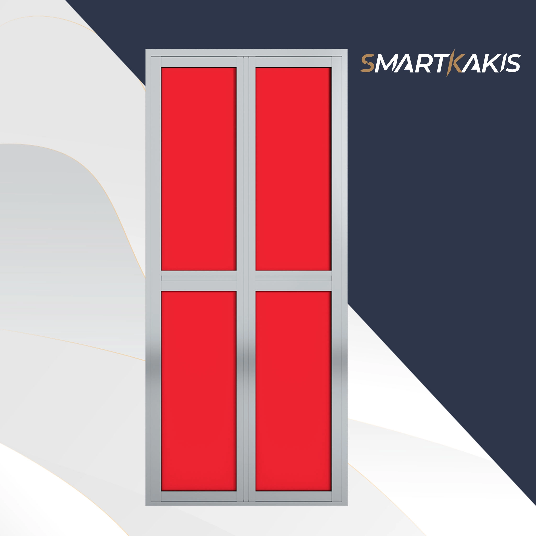 Aluminum Frame Bi-Fold Toilet Door | SK-101 - Image 7