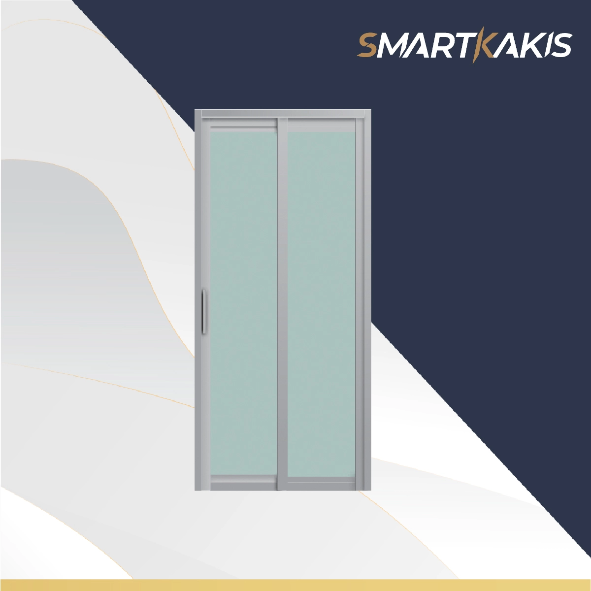 Aluminum Frame Slide & Swing Toilet Door | SD-2001