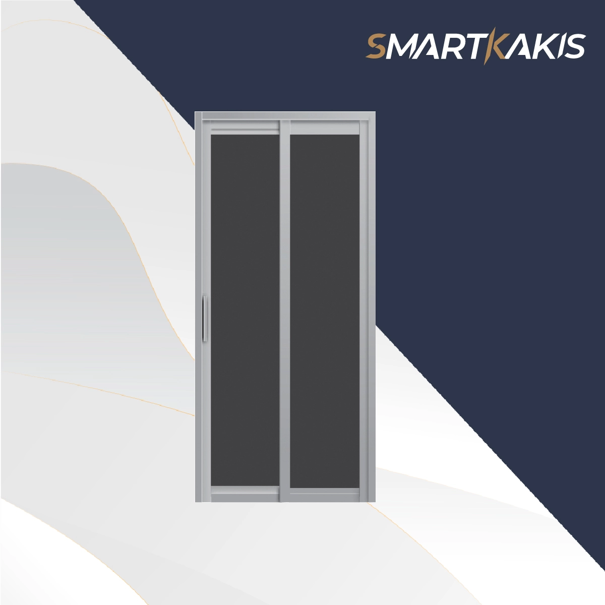 Aluminum Frame Slide & Swing Toilet Door | SD-2001 - Image 2