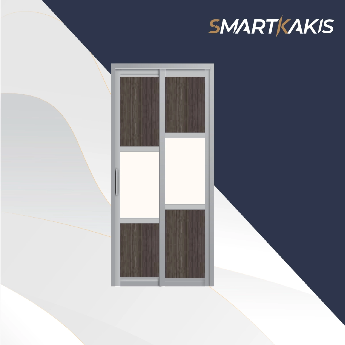 Aluminum Frame Slide & Swing Toilet Door | SD-2004 - Image 3