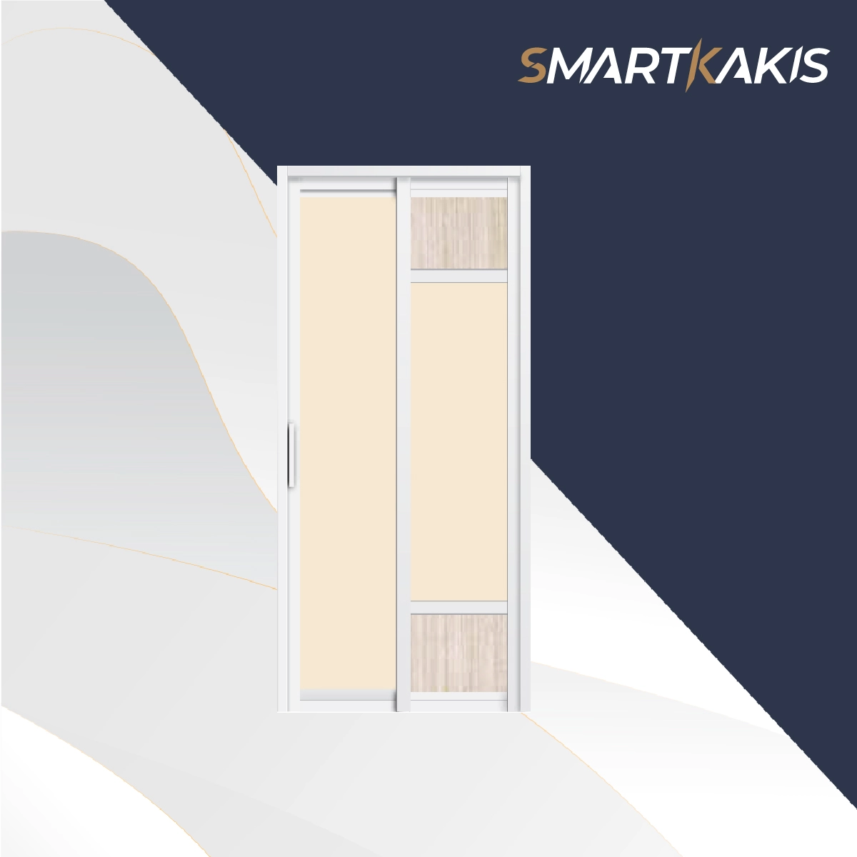 Aluminum Frame Slide & Swing Toilet Door | SD-2008 - Image 7