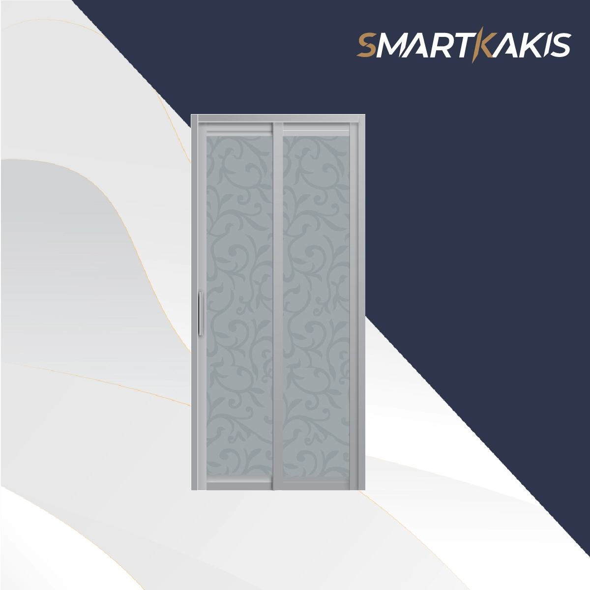 Aluminum Frame Slide & Swing Toilet Door | SD-7001 - Image 2