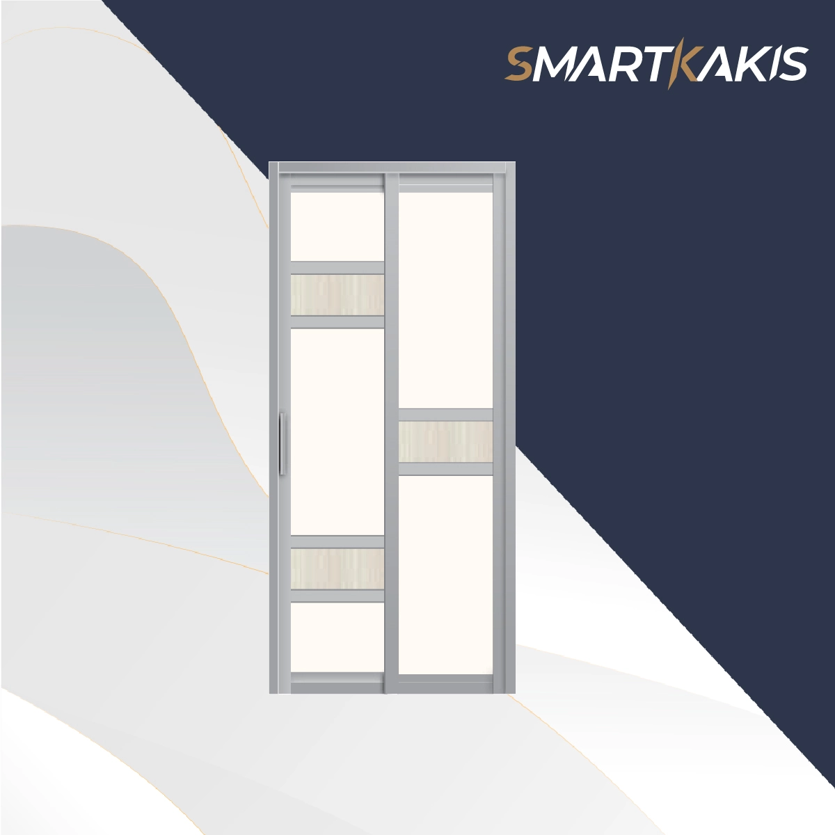 Aluminum Frame Slide & Swing Toilet Door | SD-2008 - Image 8