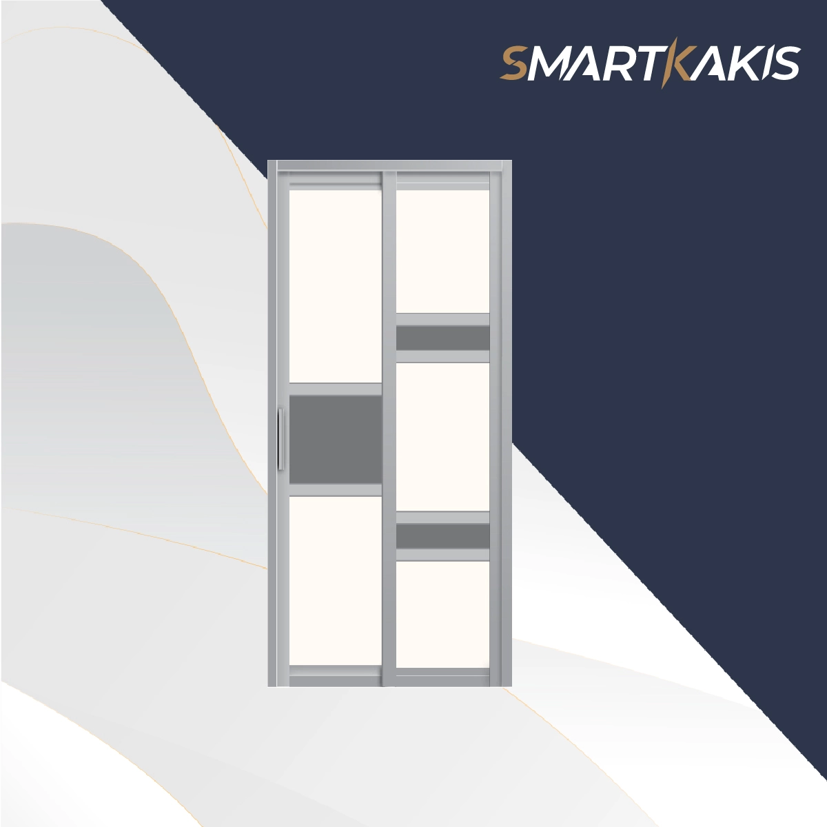 Aluminum Frame Slide & Swing Toilet Door | SD-2008 - Image 9