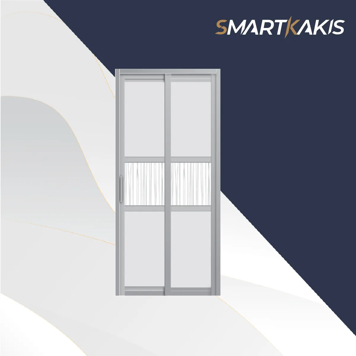 Aluminum Frame Slide & Swing Toilet Door | SD-2007 - Image 4