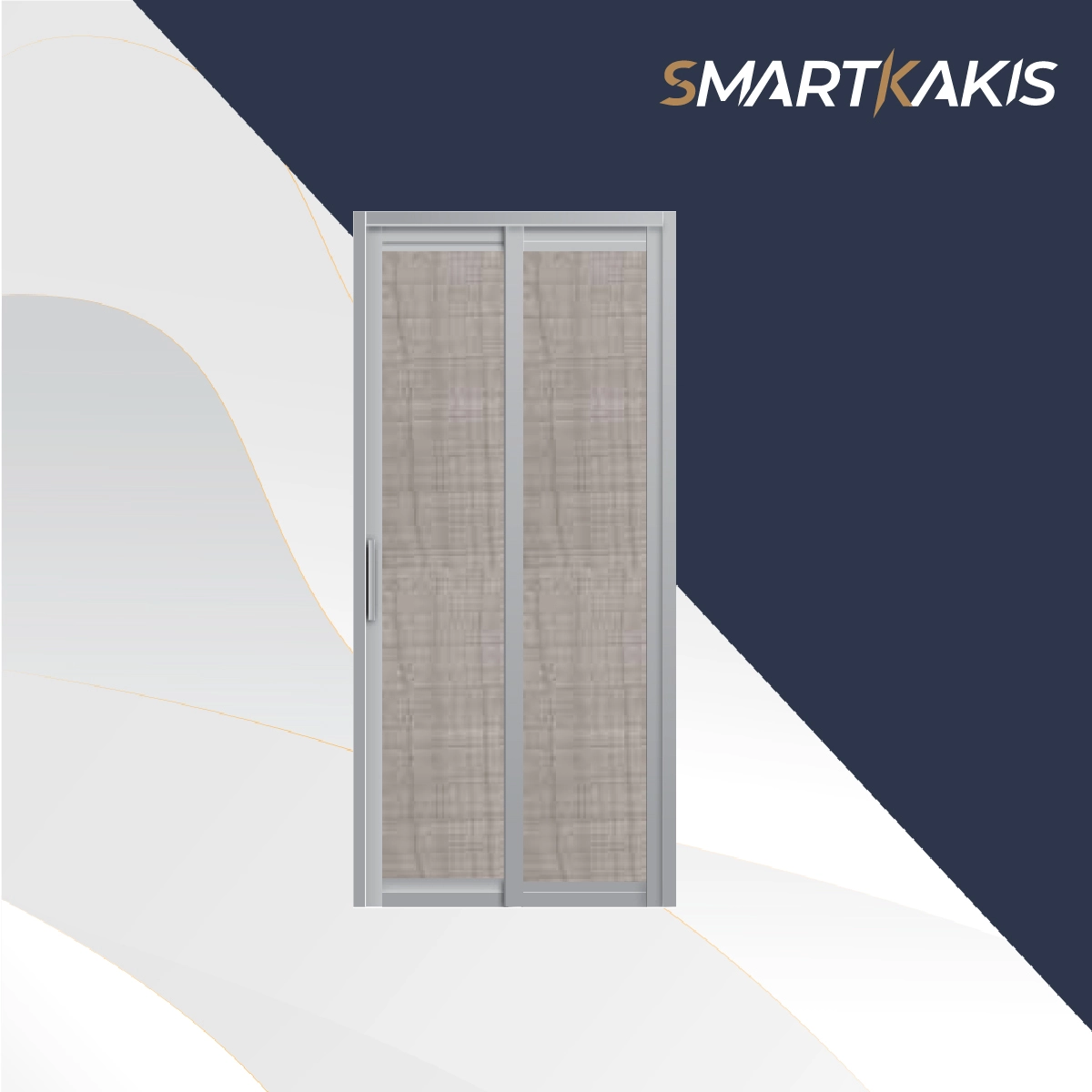 Aluminum Frame Slide & Swing Toilet Door | SD-7002