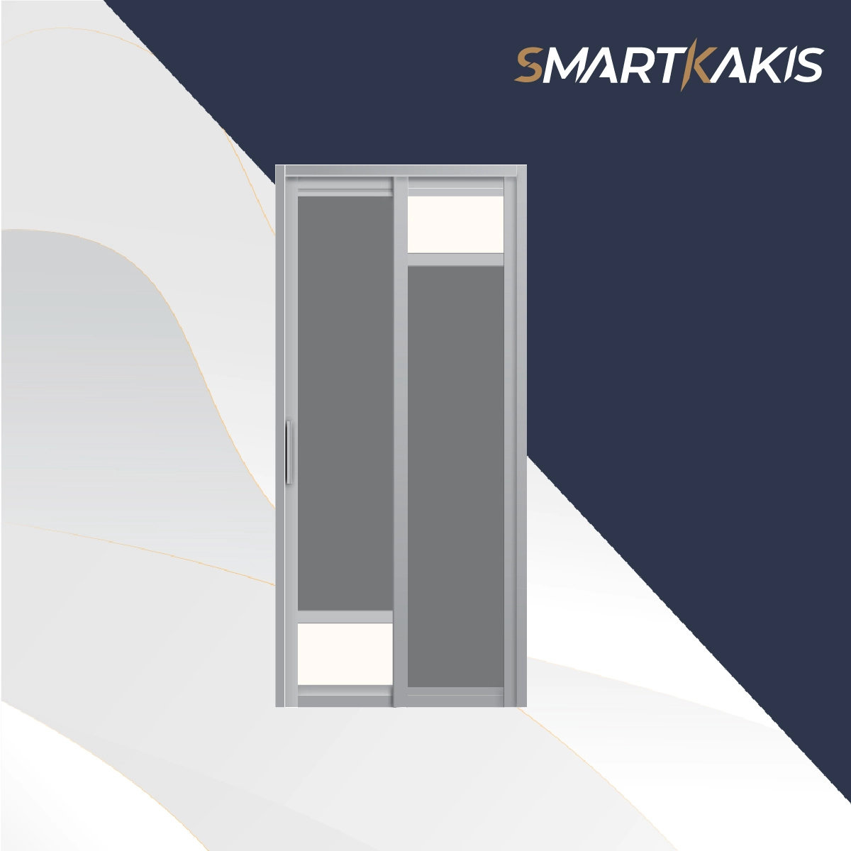 Aluminum Frame Slide & Swing Toilet Door | SD-2005 - Image 5