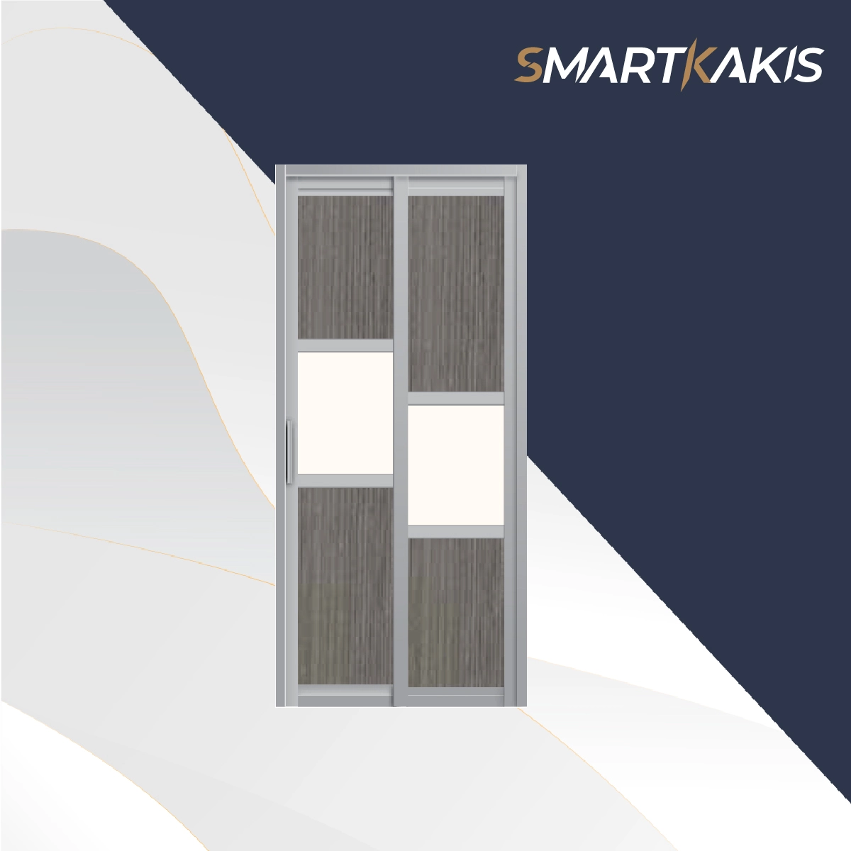 Aluminum Frame Slide & Swing Toilet Door | SD-2004