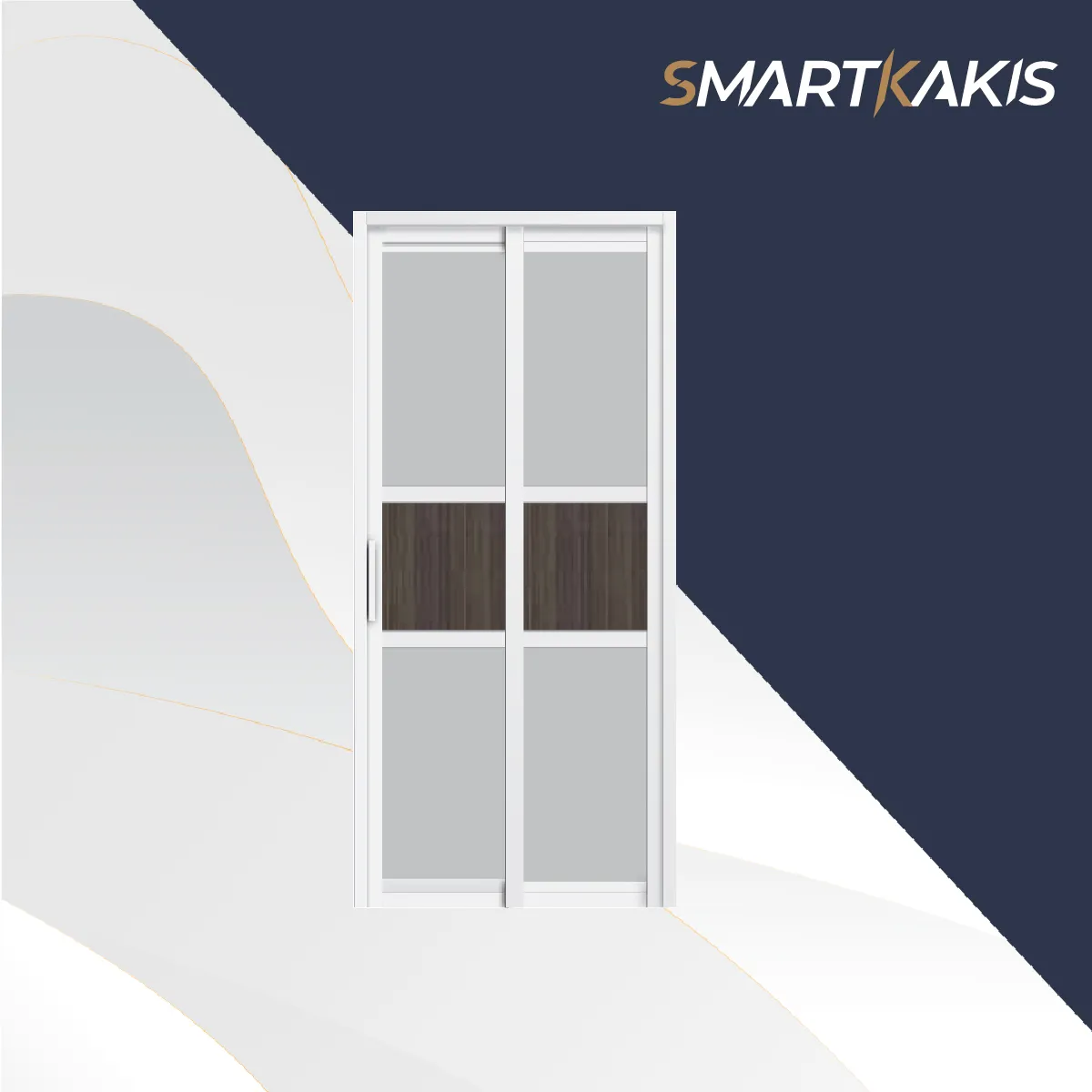 Aluminum Frame Slide & Swing Toilet Door | SD-2007 - Image 3