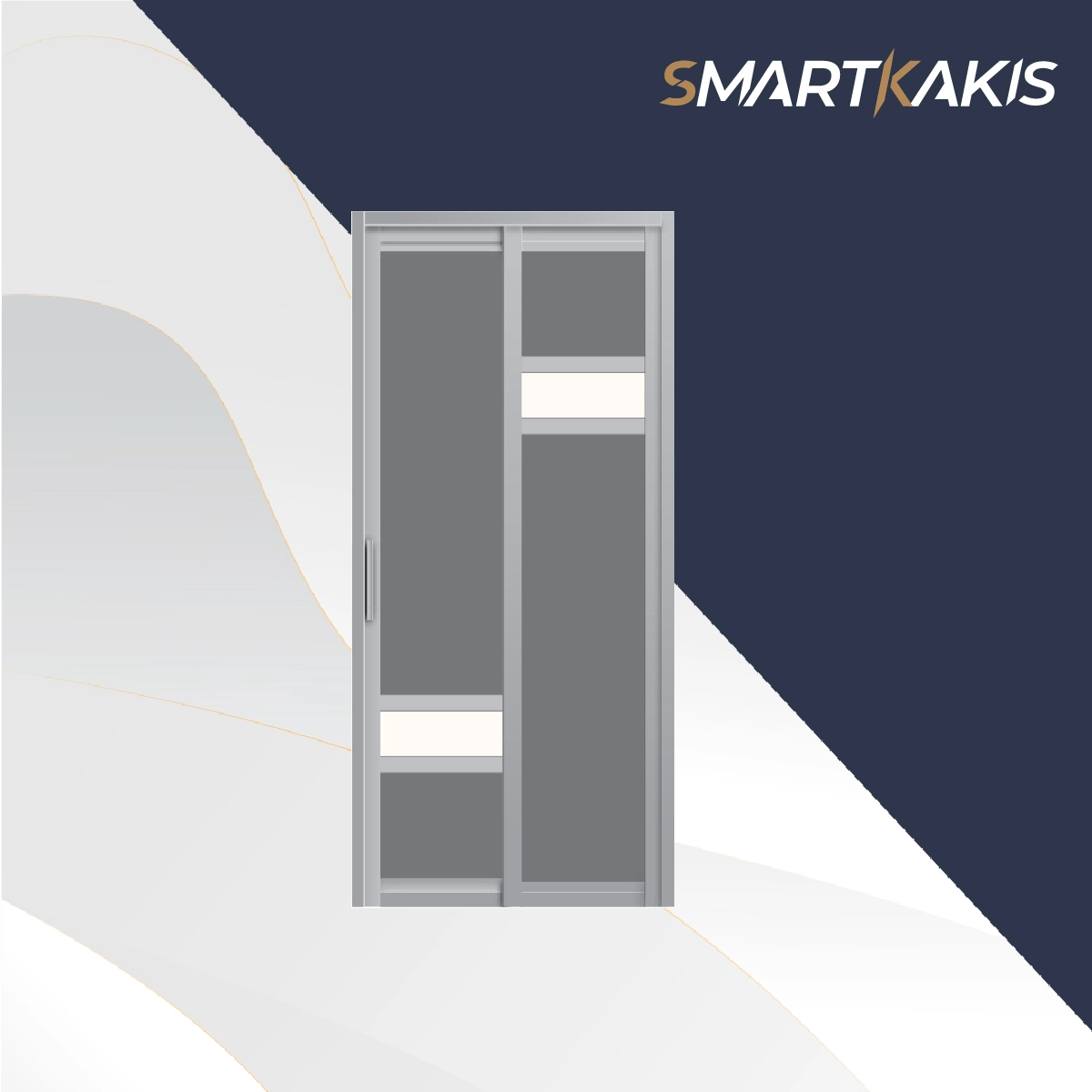 Aluminum Frame Slide & Swing Toilet Door | SD-2004 - Image 5