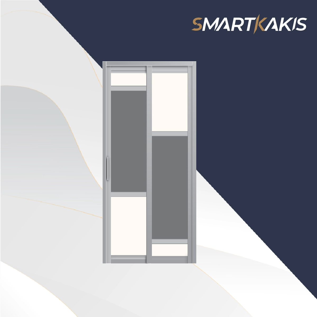 Aluminum Frame Slide & Swing Toilet Door | SD-2005 - Image 6