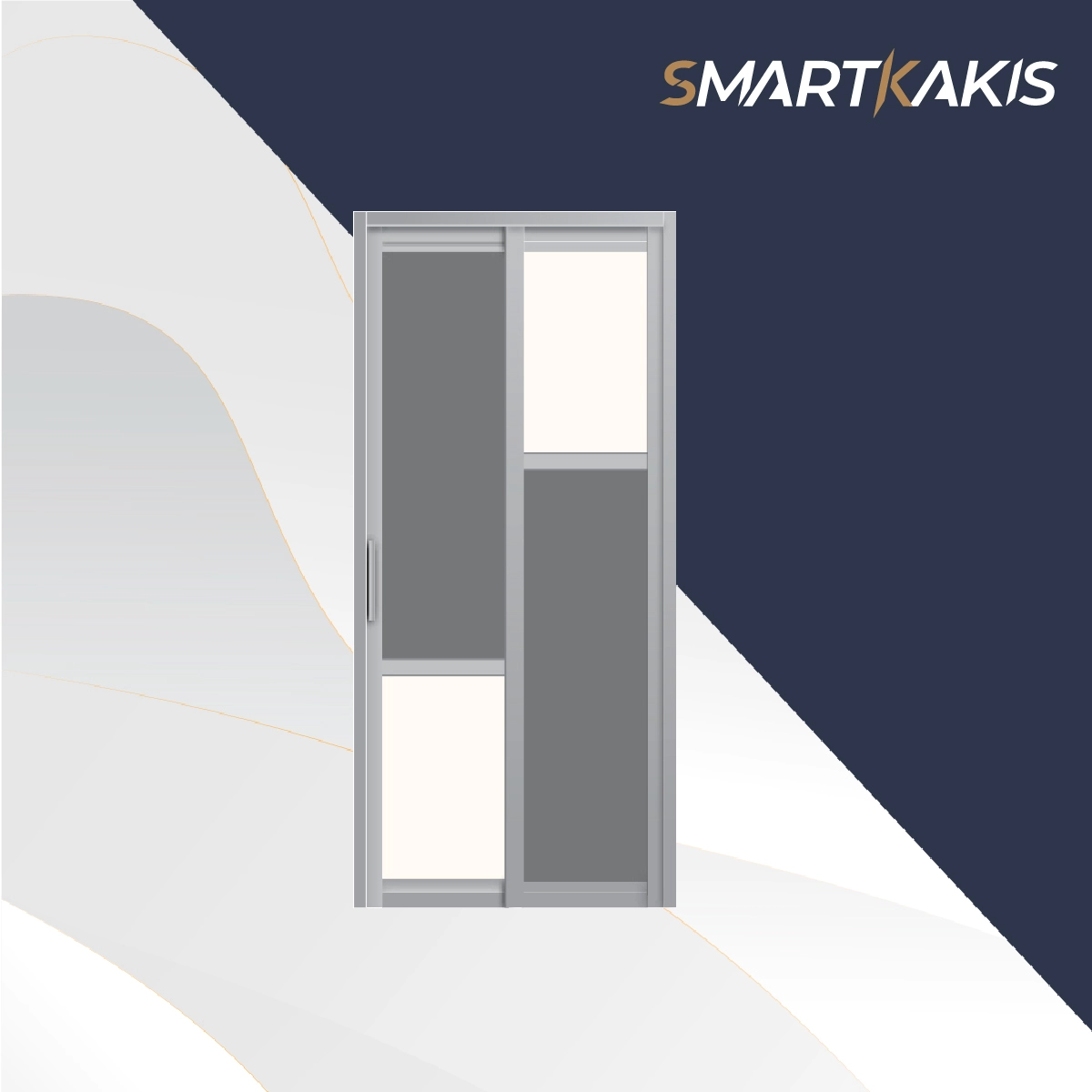 Aluminum Frame Slide & Swing Toilet Door | SD-2005 - Image 7