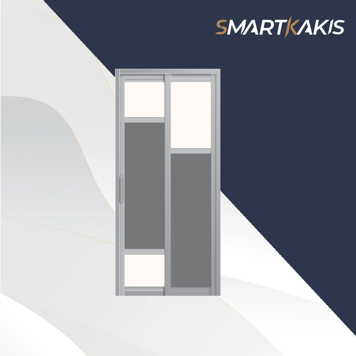 Aluminum Frame Slide & Swing Toilet Door | SD-2005 - Image 8