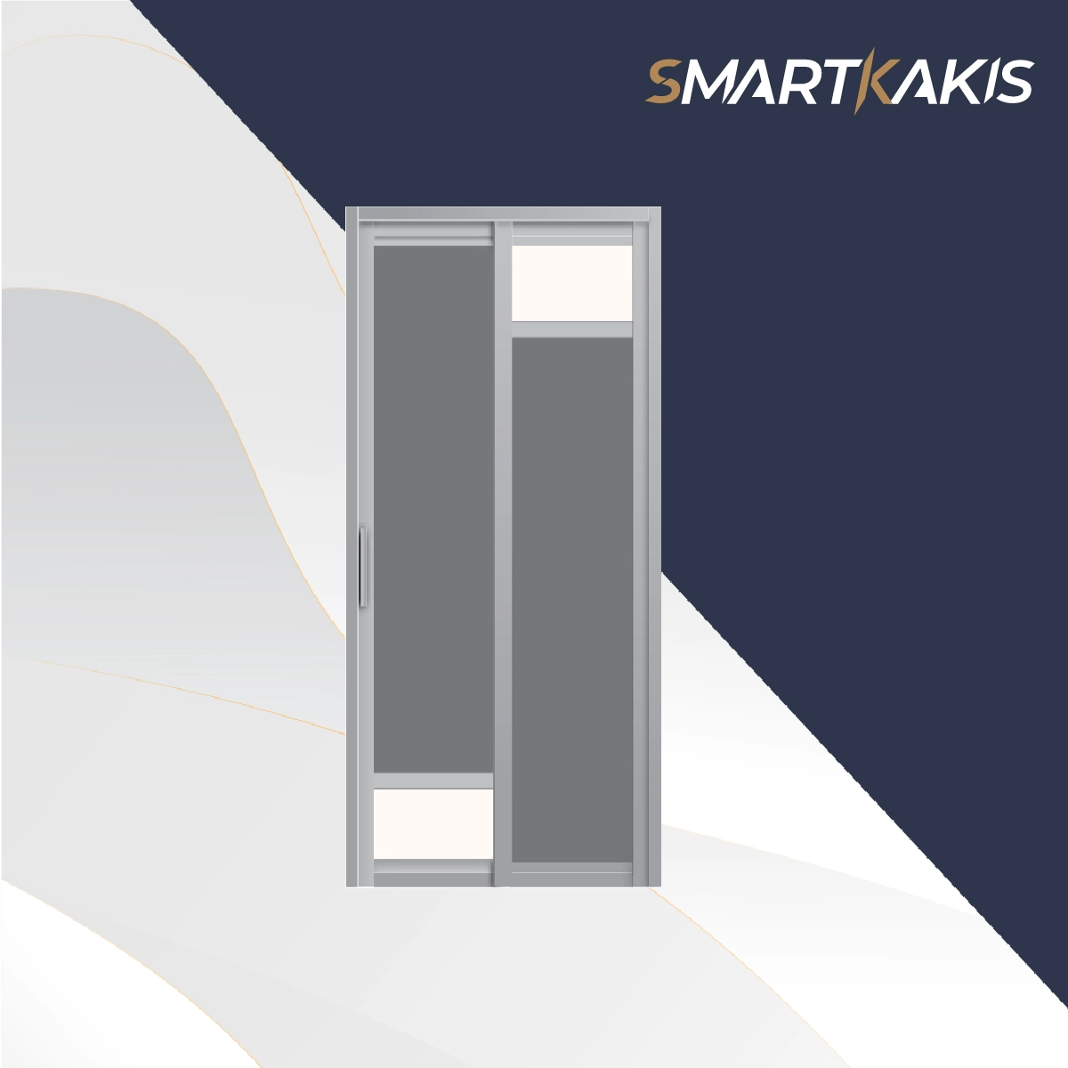 Aluminum Frame Slide & Swing Toilet Door | SD-2005 - Image 10