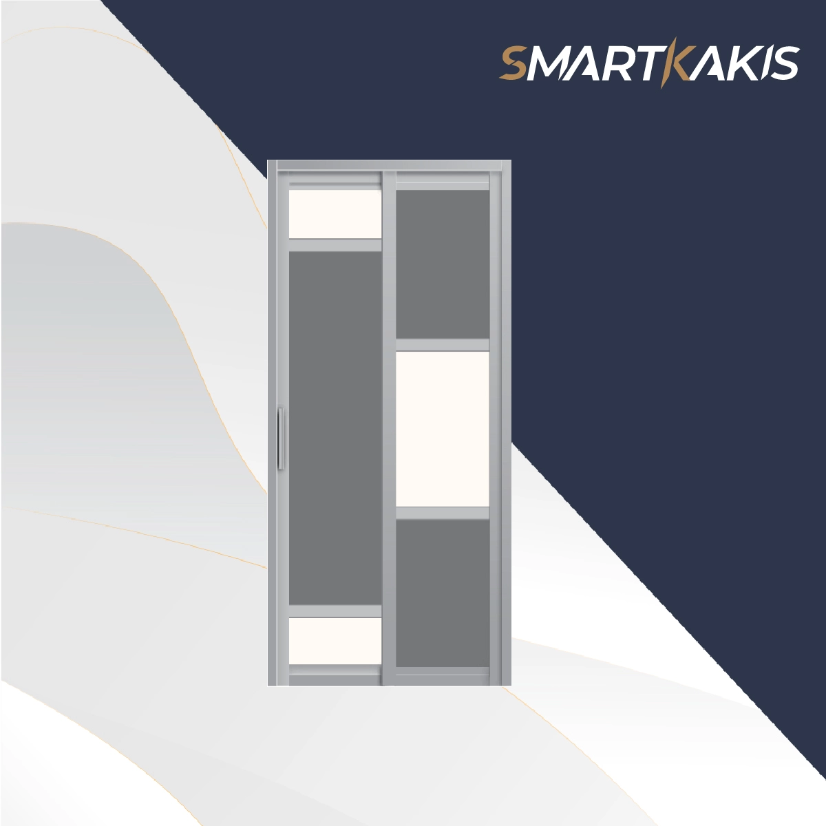 Aluminum Frame Slide & Swing Toilet Door | SD-2008 - Image 5