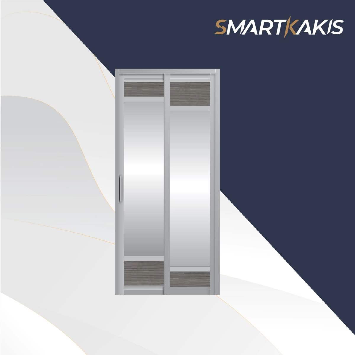 Aluminum Frame Slide & Swing Toilet Door | SD-7006 - Image 5