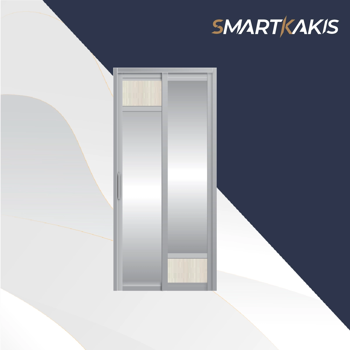 Aluminum Frame Slide & Swing Toilet Door | SD-2005 - Image 12