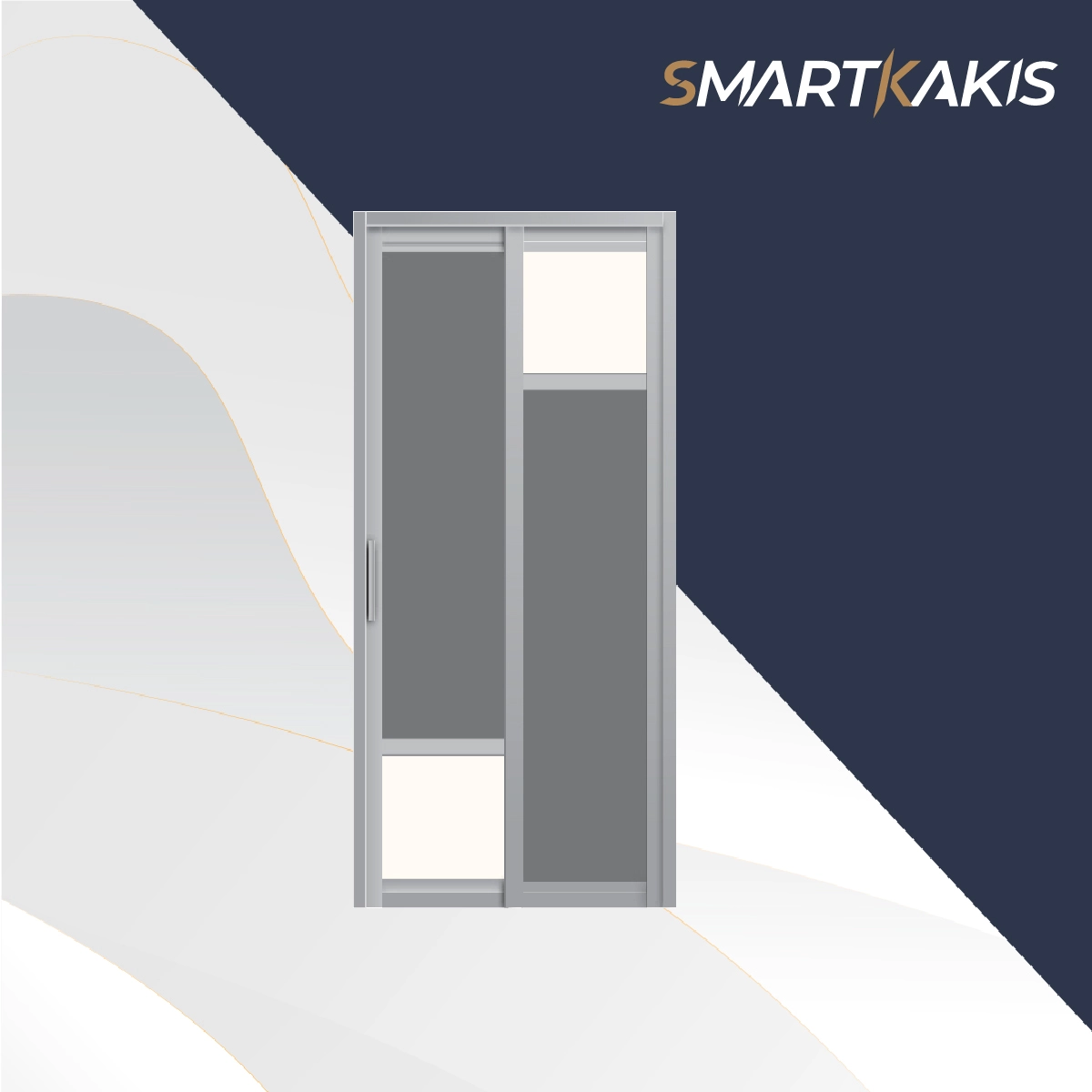 Aluminum Frame Slide & Swing Toilet Door | SD-2005 - Image 13