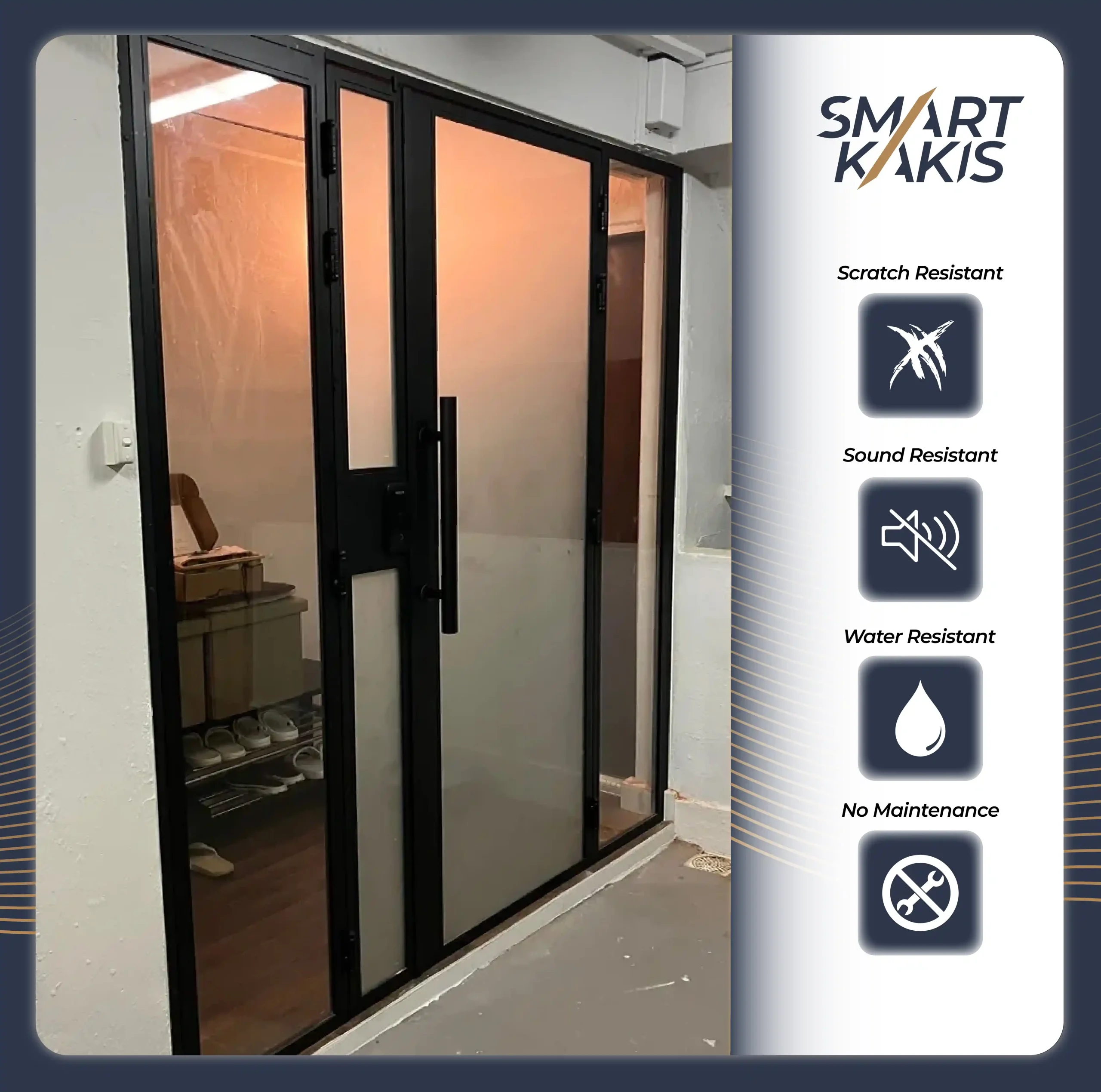 Customized Tempered Glass Gate - Frosted