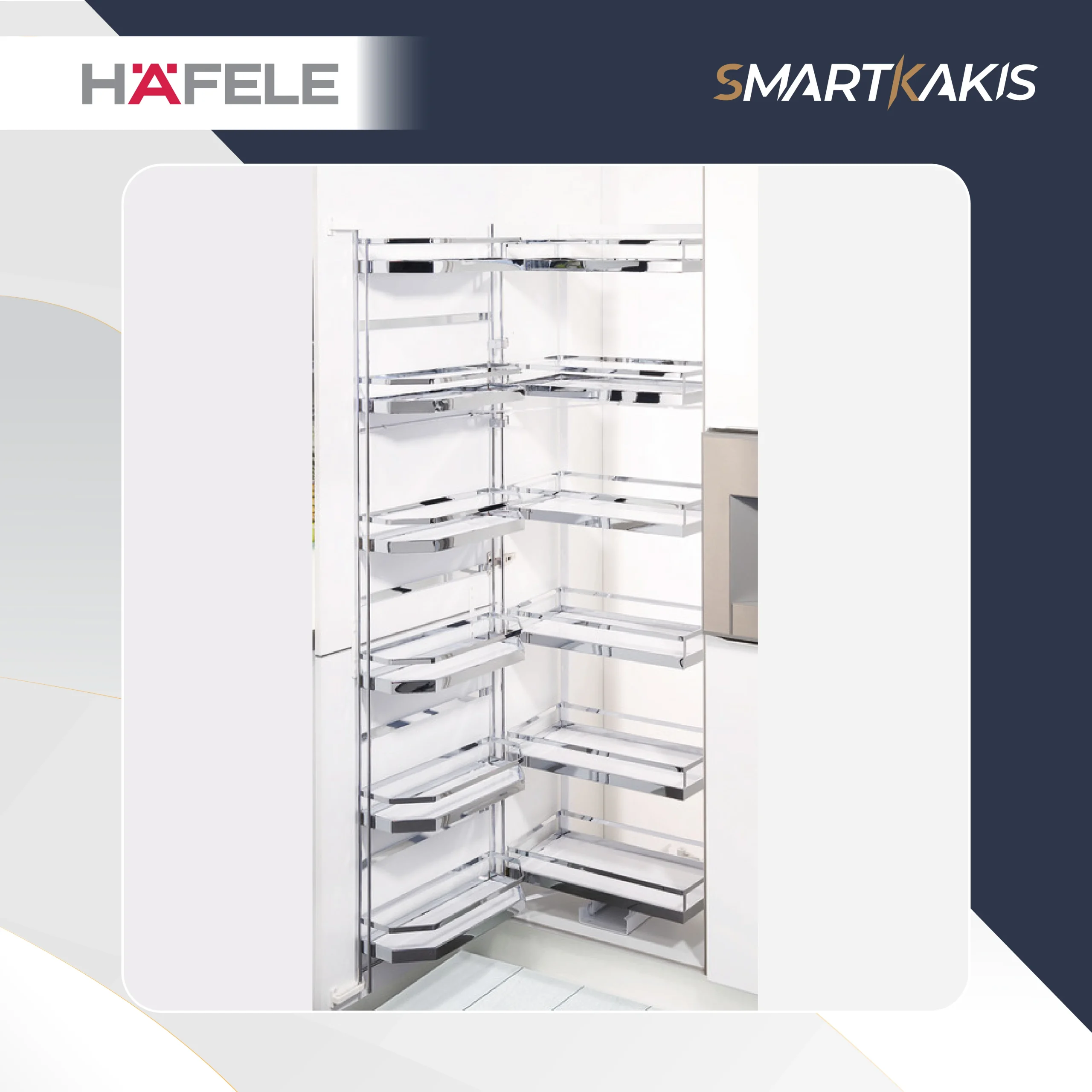 Hafele Tandem Tall Larder Pull Out Unit with Soft Closing - Image 2